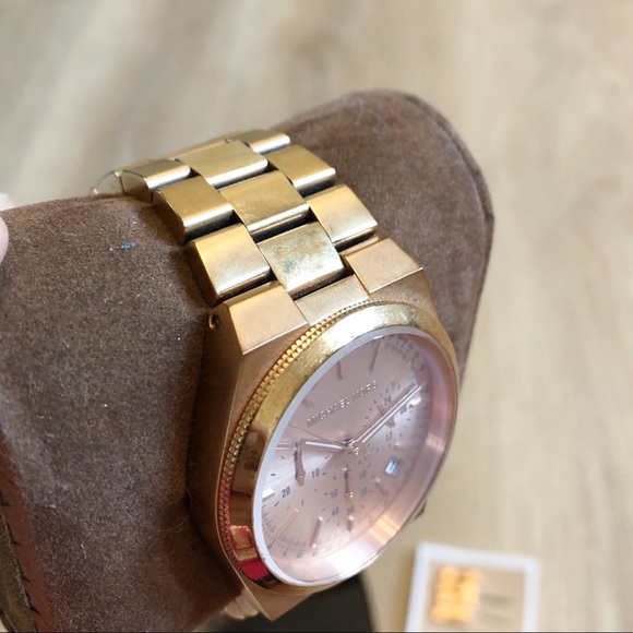Womens Rose Gold Chronograph Watch